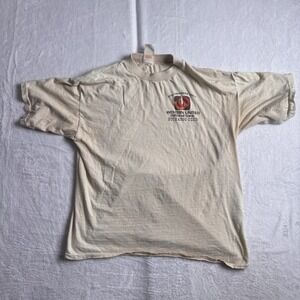 VTG Western United National Bank Buckaroo Club Distressed Beige‎ Shirt Men's S